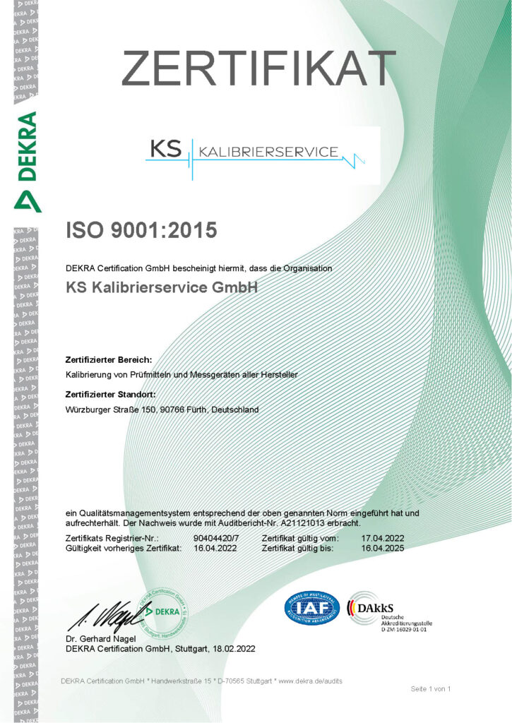 Zertifikat Dekra | ISO 9001-2015